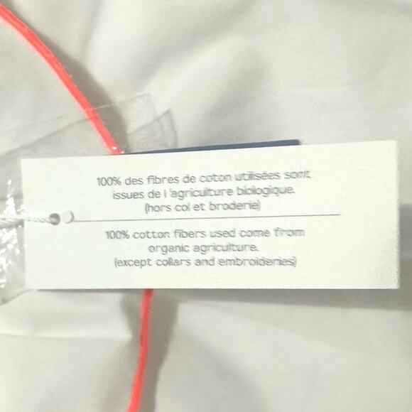 JACADI BLANC Blouse POUMBIS NWT 6M36M quality fabric Paris baby girl clothes - Picture 4 of 5